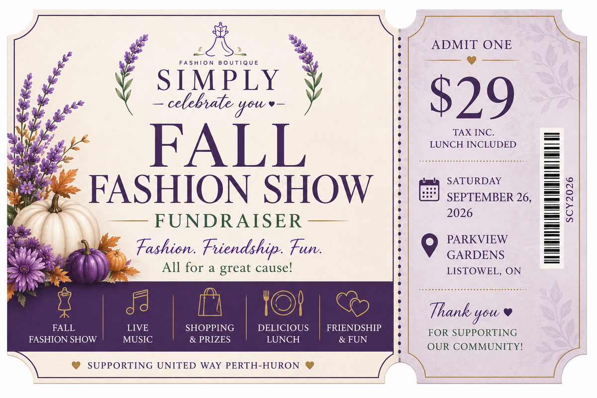 A Fall Fashion Show Fundraiser Ticket