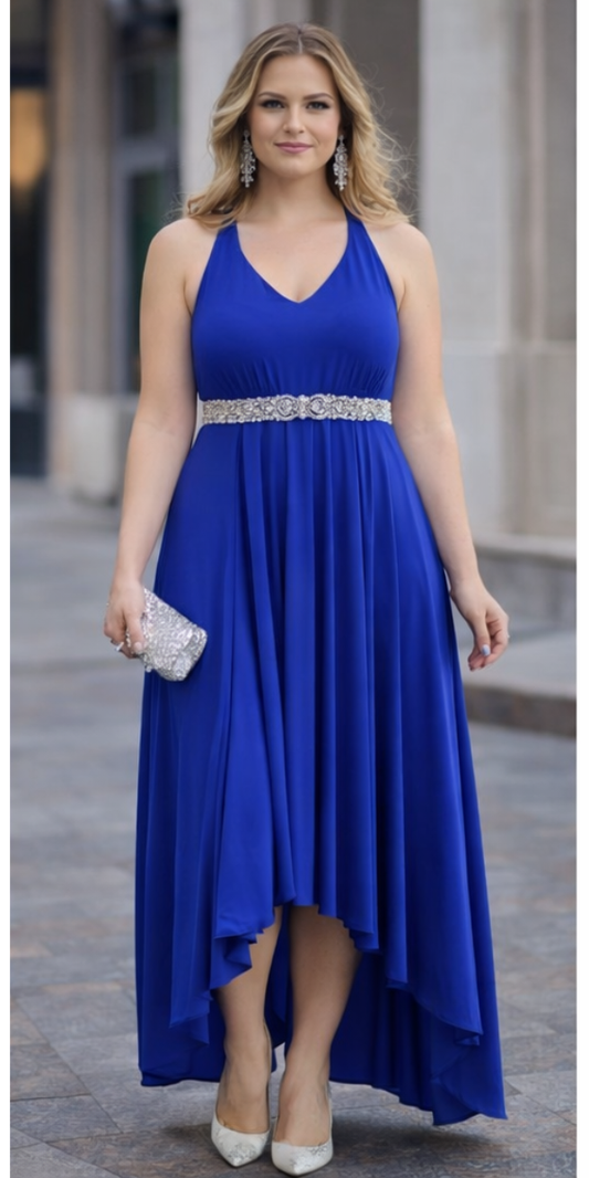 Royal Blue High Low Dress