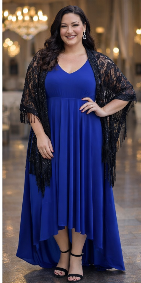 Royal Blue High Low Dress