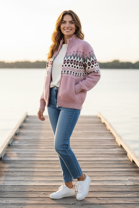 Pink Nordic Sweater
