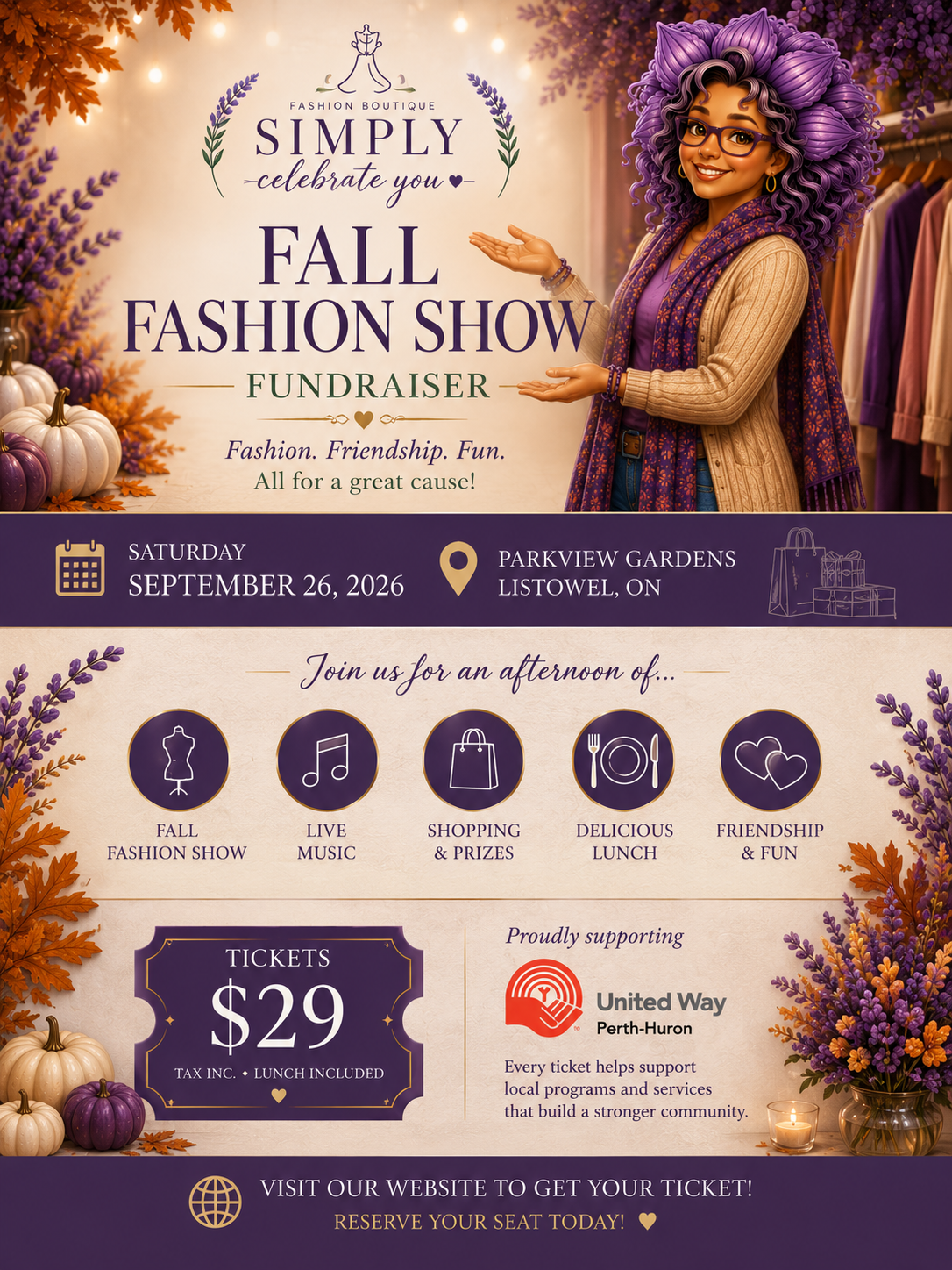 A Fall Fashion Show Fundraiser Ticket
