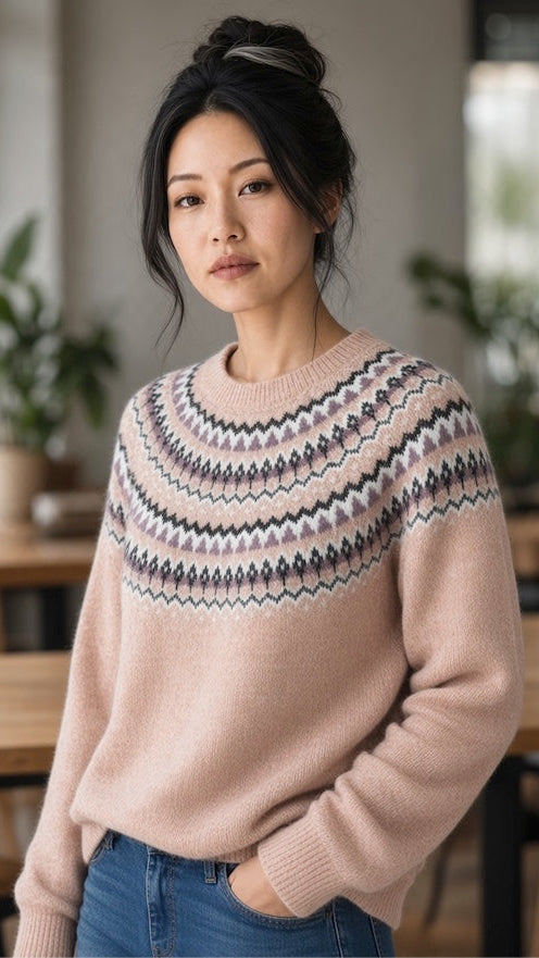 Nordic Blush Tone Sweater
