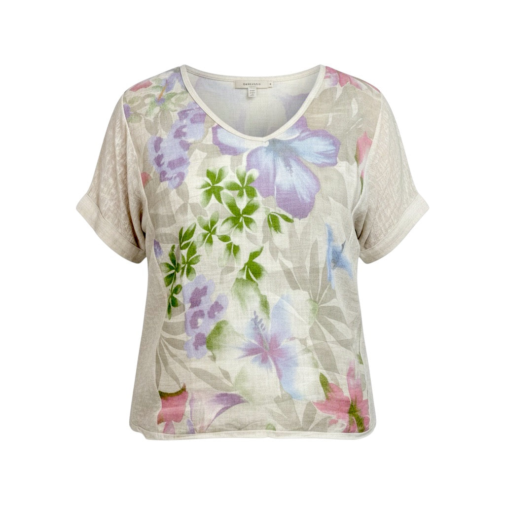 Floral Linen T-Shirt