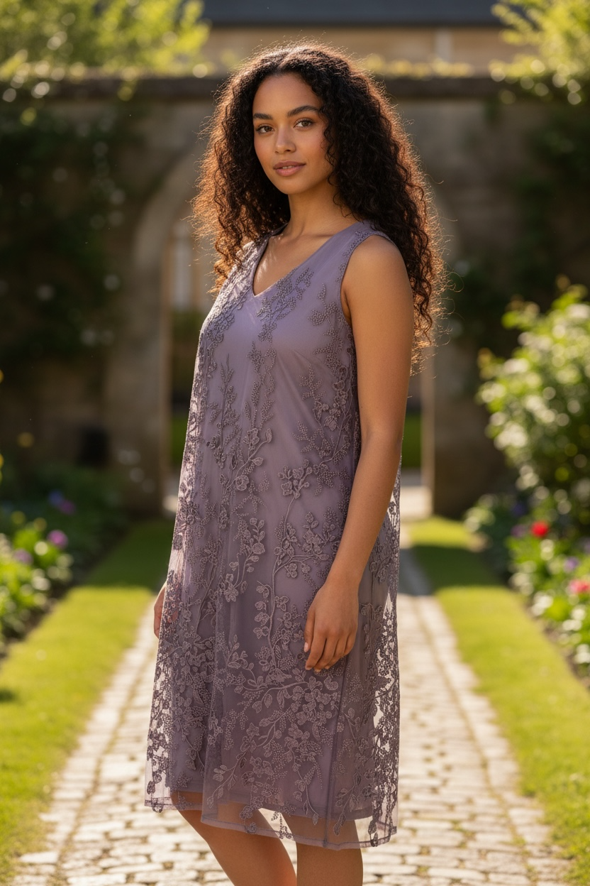 Lavender Dress & Shawl