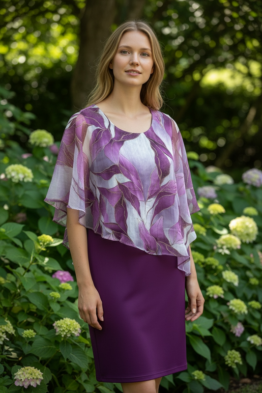 Amethyst Overlay Dress – Elegant Occasion Style