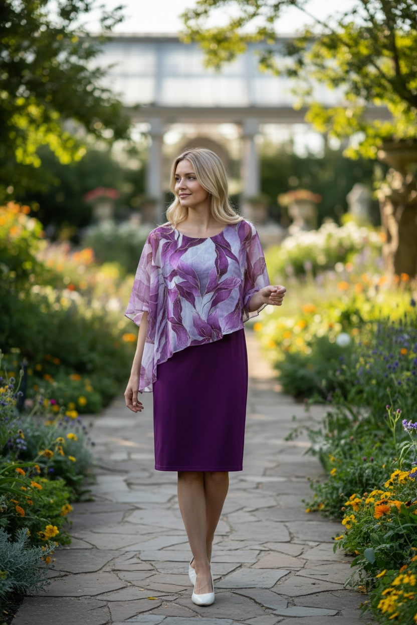 Amethyst Overlay Dress – Elegant Occasion Style