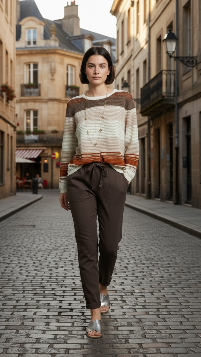 Ombre Striped Casual Light Sweater